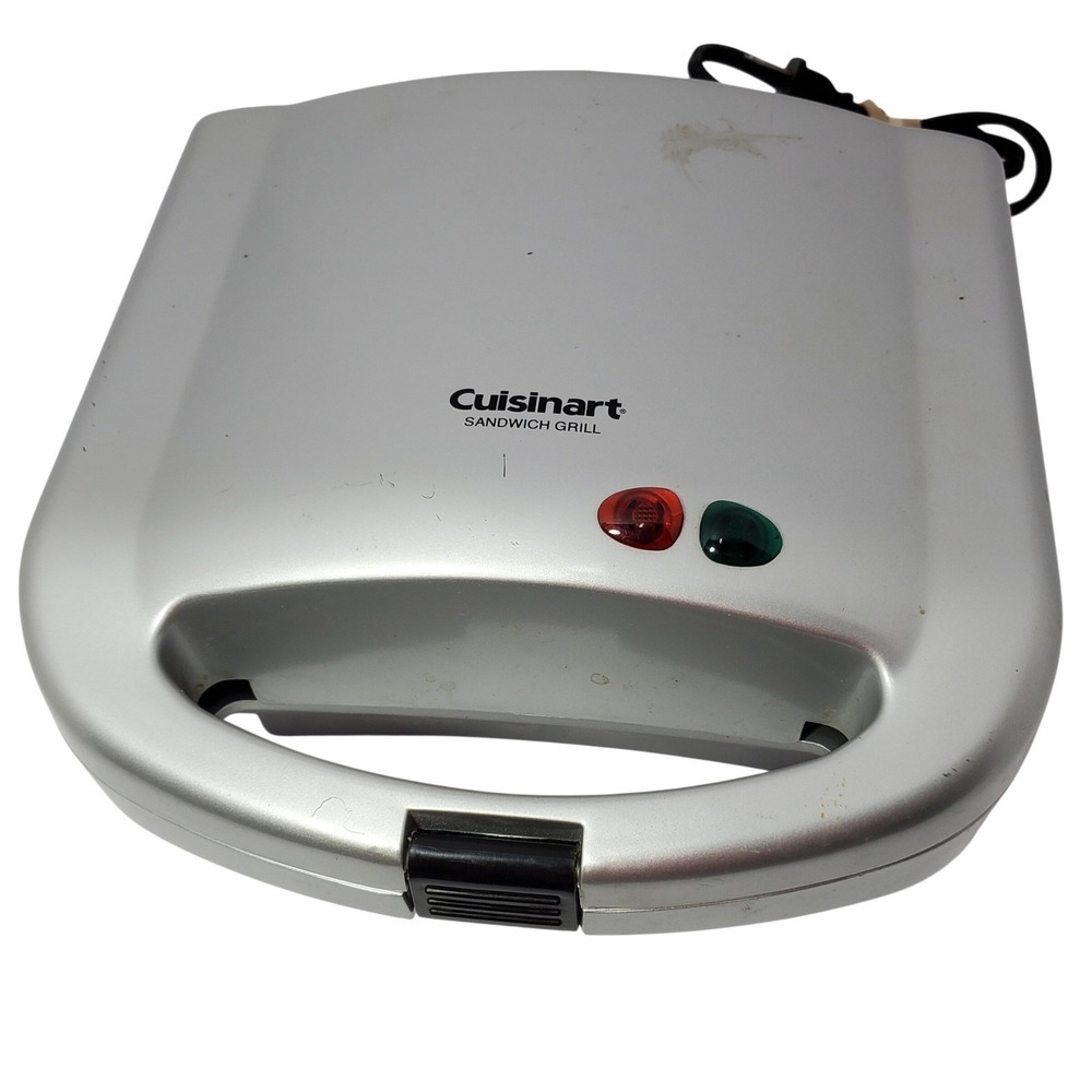 Cuisinart Sandwich Grill WM-SW2 Silver Electric Non-Stick Press 640W